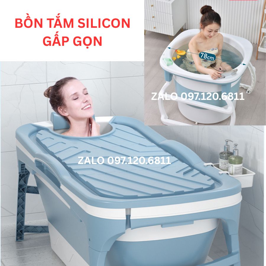Bồn Tắm Silicon Gấp Gọn Cho Người Lớn, Trẻ Em Giá Rẻ
